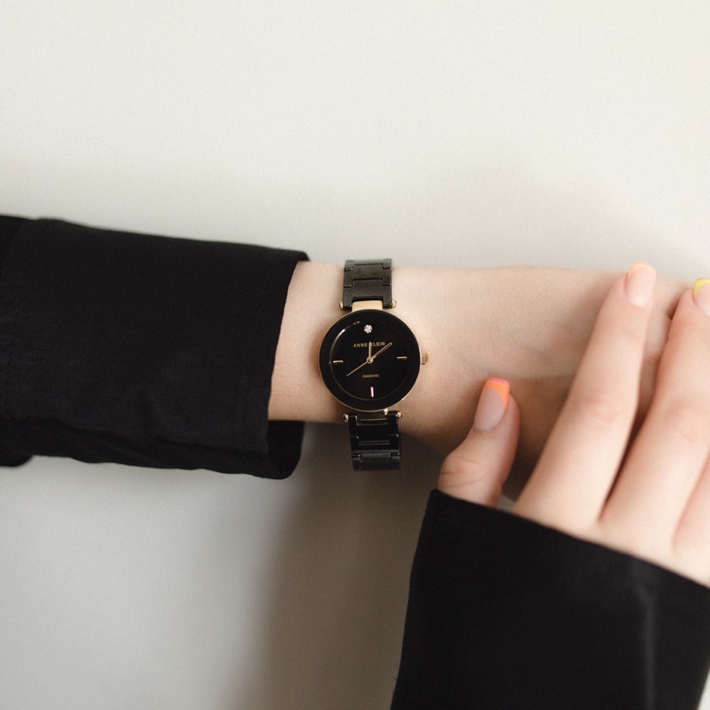 Anne Klein Black and Gold Smartwatch